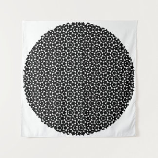 Penrose Tiling Pattern White Black Mg0.5 Tapestry
