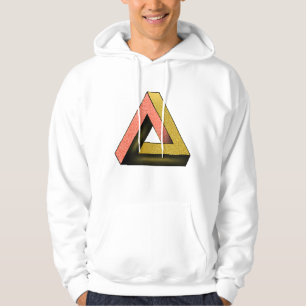 Penrose triangle, optical illusion hoodie
