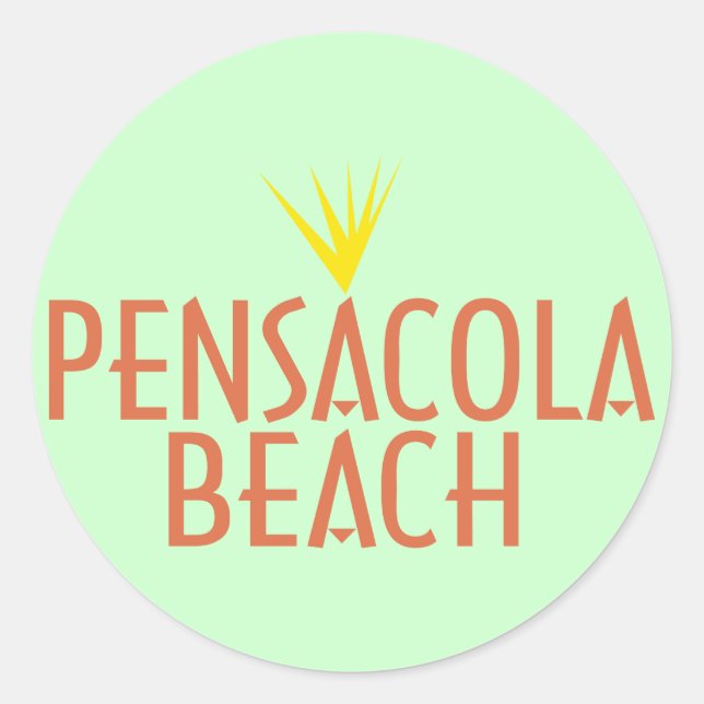 Pensacola Beach Classic Round Sticker (Front)
