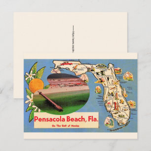Pensacola Beach FL Postcard