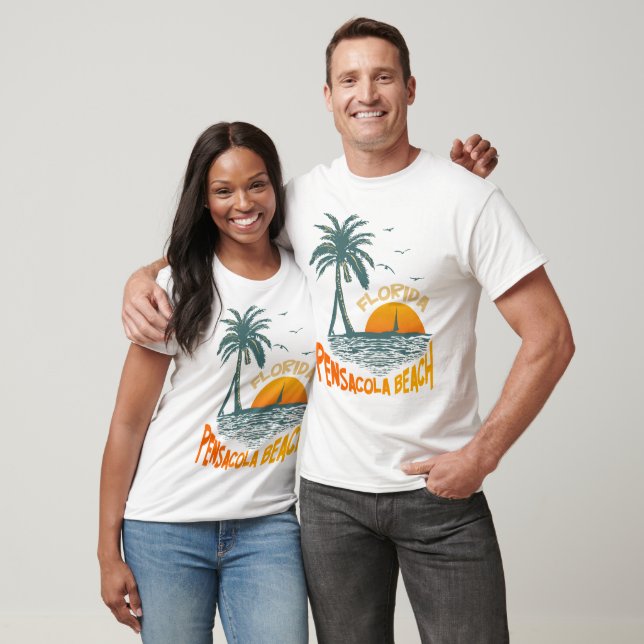 Pensacola Beach FL Vintage 70s Retro T-Shirt (Unisex)