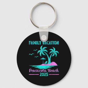 Pensacola Beach Florida Family Vacation 2025 Palm Keychain
