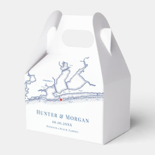 Pensacola Beach Florida Map Elegant Wedding Favor Box