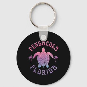 Pensacola Beach Florida Sea Turtle Summer Vacation Keychain