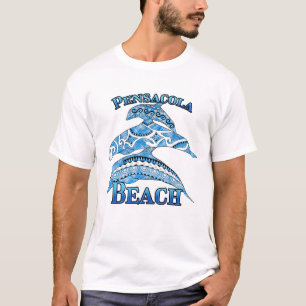 Pensacola Beach Florida Vacation Tribal Dolphins T-Shirt