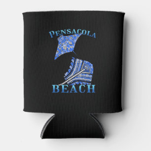 Pensacola Beach Florida Vacation Tribal Stingray Can Cooler