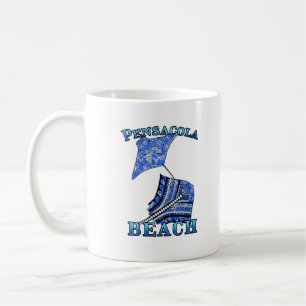 Pensacola Beach Florida Vacation Tribal Stingray Coffee Mug