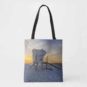 Pensacola Beach Lifeguard Station Sunrise Tote Bag