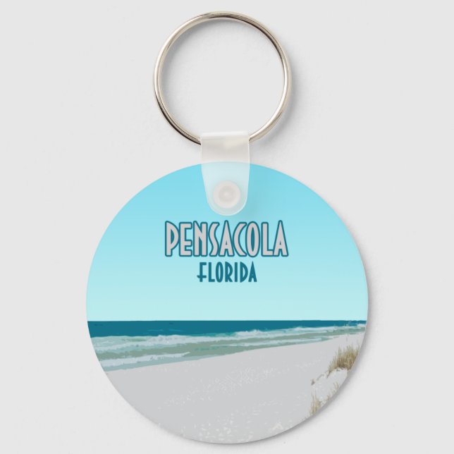 Pensacola Beach Panhandle Florida Keychain (Front)
