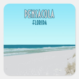Pensacola Beach Panhandle Florida Square Sticker