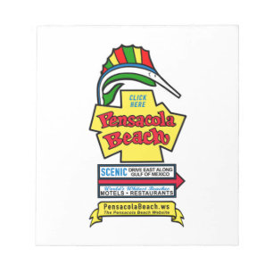 Pensacola Beach Sign Notepad