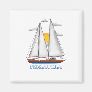 Pensacola Coastal Nautical Sailing Sailor Magnet