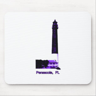 Pensacola FL Lighthouse Purple The MUSEUM Zazzle Mouse Pad