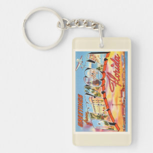Pensacola Florida FL Old Vintage Travel Souvenir Keychain