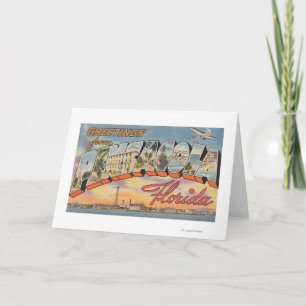 Pensacola, Florida - Large Letter Scenes 2 Card