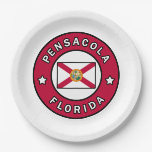Pensacola Florida Paper Plate