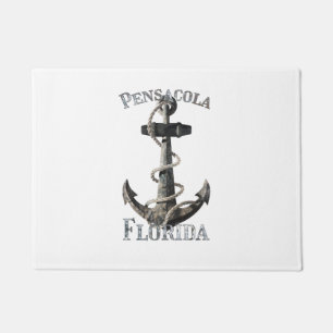 Pensacola Florida Vacation Nautical Anchor Sailing Doormat