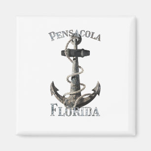 Pensacola Florida Vacation Nautical Anchor Sailing Magnet