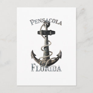 Pensacola Florida Vacation Nautical Anchor Sailing Postcard