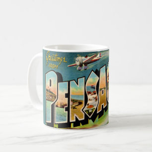 Pensacola Florida Vintage Postcard Mug