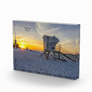 Pensacola Lifeguard Station Sunrise Photo Block