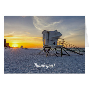 Pensacola Lifeguard Station Sunrise Thank U Card