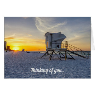 Pensacola Lifeguard Station Sunrise Thinking Card