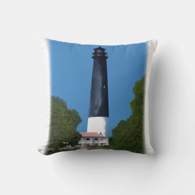 Pensacola lighthouse throw pillow (Front)