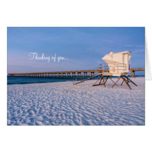 Pensacola Morning Lifeguard Stand Pier Thinking U