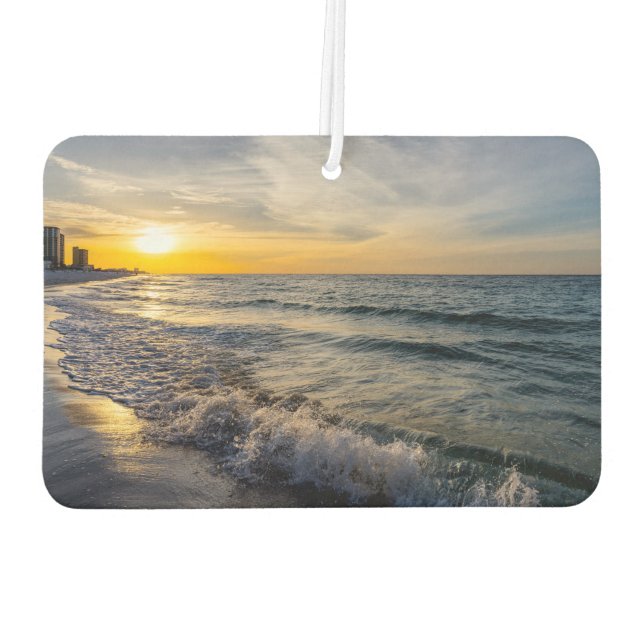 Pensacola Splashing Waves Sunrise Air Freshener (Back)