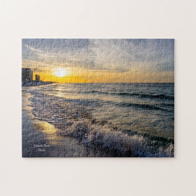 Pensacola Splashing Waves Sunrise Puzzle (Horizontal)