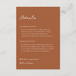 Pensacola Wedding Enclosure Card