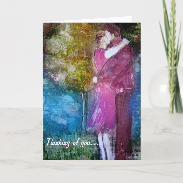 "Pensant à vous" carte de voeux (Devant)
