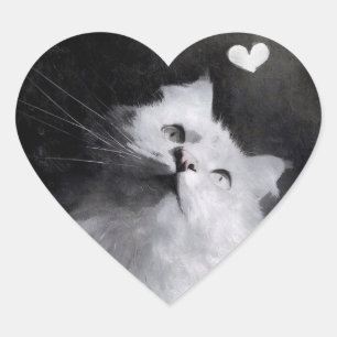 Pensée à vous avec des autocollants de coeur