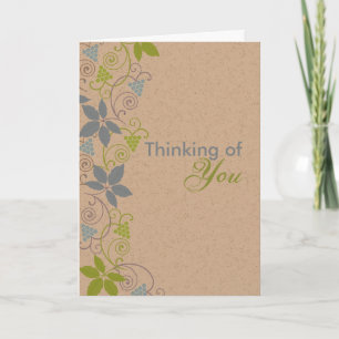 Pensée à vous - carte d'anniversaire romantique