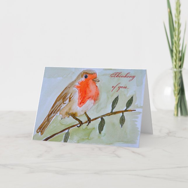 Pensée à vous carte de Robin (Devant)