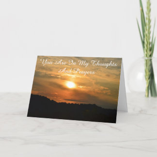 Pensée à vous carte religieuse de coucher du
