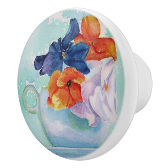PENSÉES DANS UN BOUTON EN CÉRAMIQUE DE TASSE DE (Droite)
