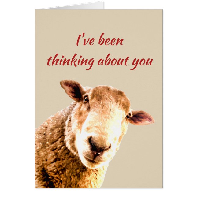 Penser à Ewe amusant Humour animal mouton (Devant)