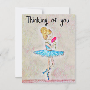 Penser à vos cartes de notes set Ballerina peintur