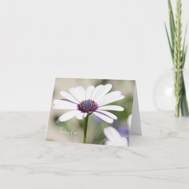 Penser à votre carte à fleurs (Devant)