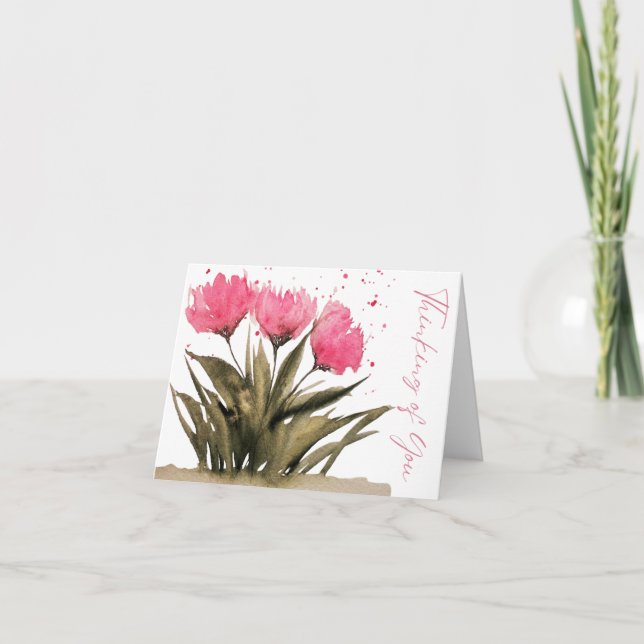 Penser à votre carte - Blanc à l'intérieur (Devant)