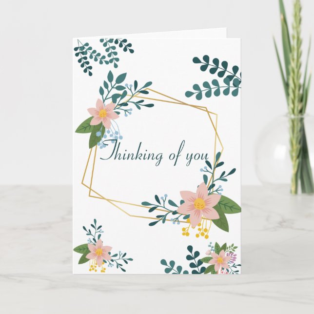 Penser à votre carte de sympathie florale (Devant)