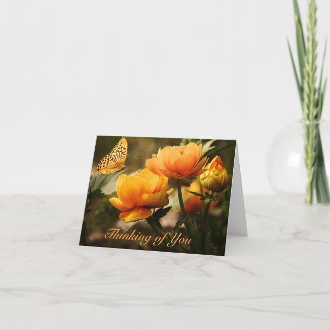 Penser à votre carte de voeux avec blanc à l'intér (Devant)