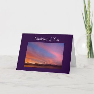 Penser à votre carte de voeux couché de soleil