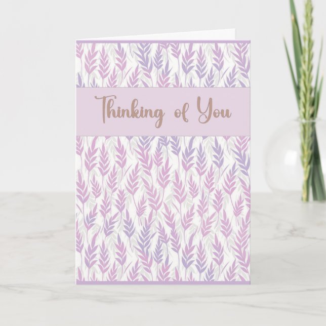 Penser à votre carte de voeux Lavender (Devant)