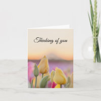 Penser à votre carte de voeux pliée Tulip