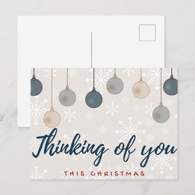 Penser À Votre Carte Postale De Noël (Devant / Derrière)