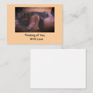Penser à vous avec les cartes de notes d'amour