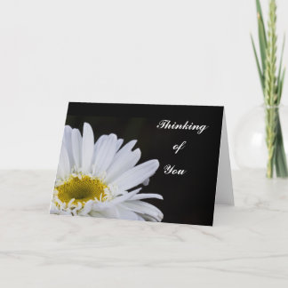 Penser à vous... Carte de marguerite blanche